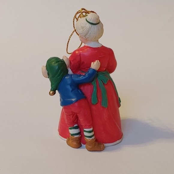 VINTAGE NOMA Santa's Workshop Mrs. Claus Ornament with Box Cold Cast Porcelain - Picture 11 of 14